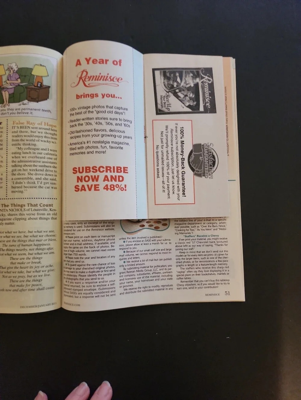 Reminisce Magazine, Lots Of Inserts, Xmas December, January 2011 Used Good